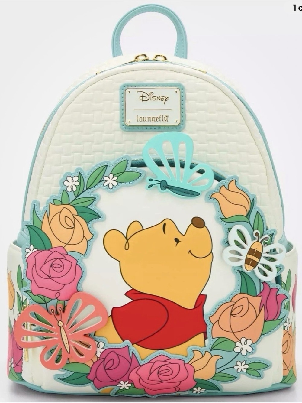 Loungefly White & Yellow Winnie the Pooh Floral Mini Backpack